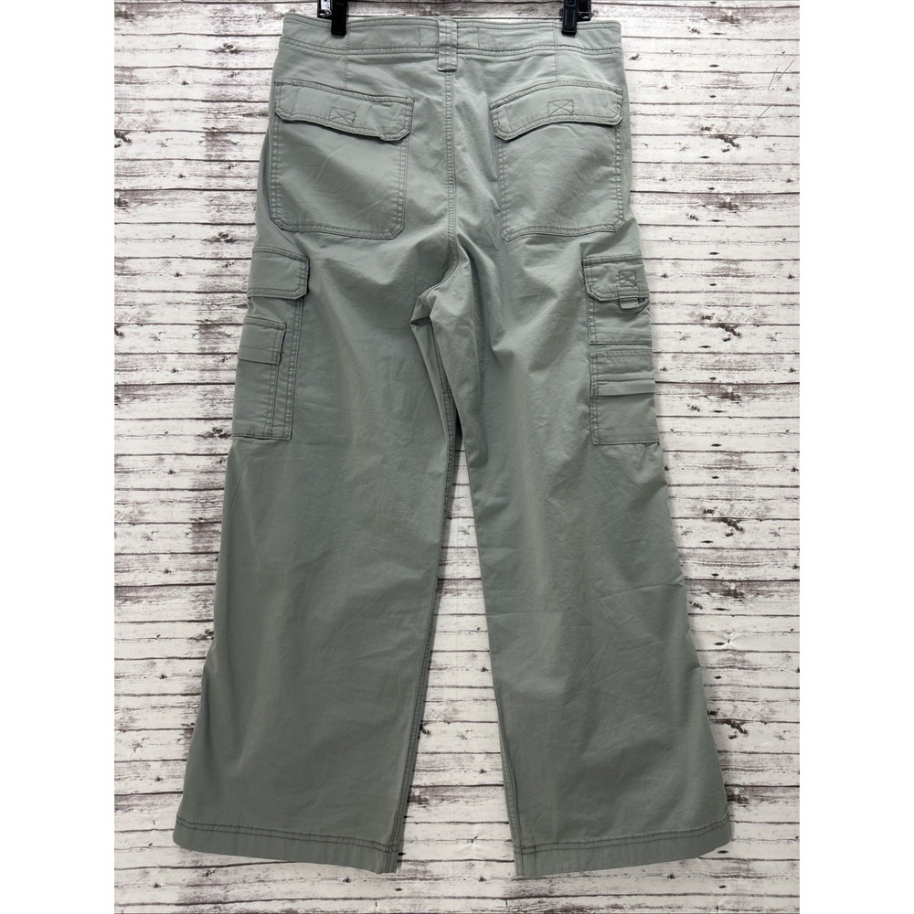 Hollister Super Baggy Cargo Pants Mens Size 34x30 Light Green Utility Y2K Cotton - Picture 2 of 10